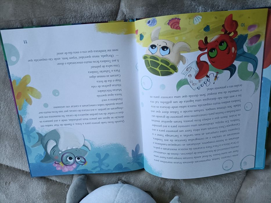 Livro Bando do mar + peluche