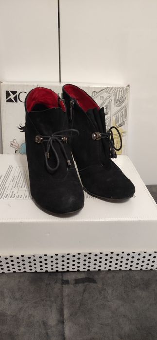 Botki czarne Karino skóra 37