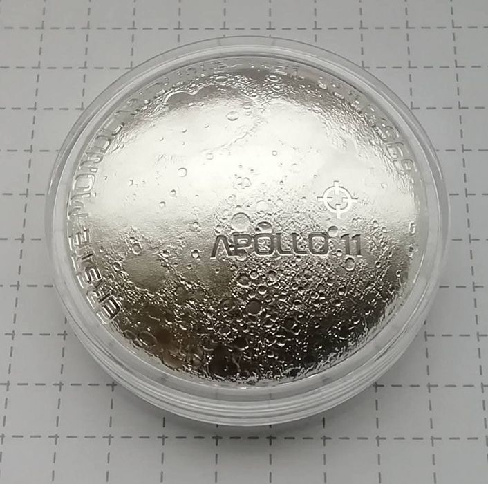 Австрія 20 євро 2019р. СРІБЛО. ПРУФ. Висадка на Місяць. Сертифікат