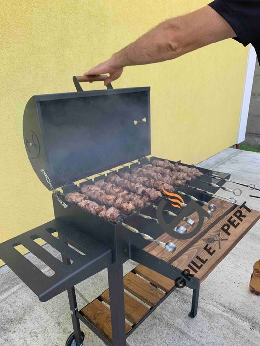 Мангал гриль  барбекю | Сталь 4ММ | КРИШКА + ГРИЛЬ + ПОДАРУНКИ