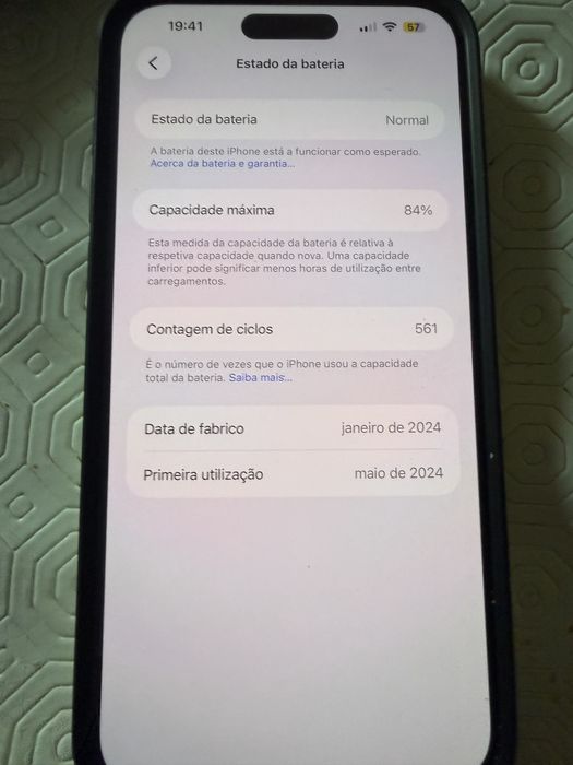 Iphone 15 pro max 256 gb 84 % bateria como novo