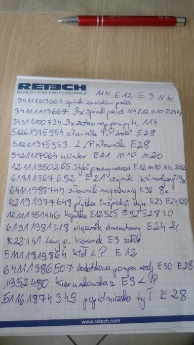 Nowe części bmw 2002 e21 e12 e30 e34 e32 e3 e9 rarytas