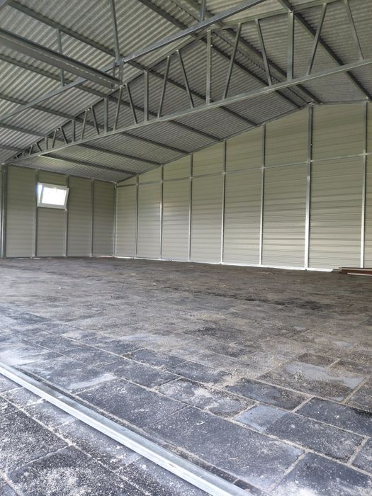 Garaż blaszany blaszak drewnopodobny nowoczesny