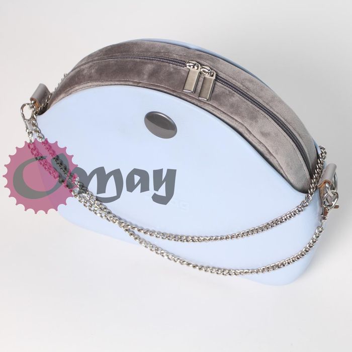 organizer OBAG MOON LIGHT welur szary velvet 2 kieszenie wkład OMAY.pl