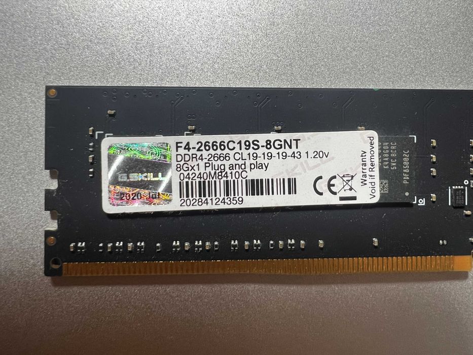 Pamięć RAM G.Skill 8GB 2666 C19 F4-2666C19S-8GNT