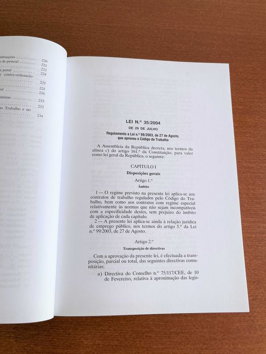 Regulamentação do Código do Trabalho - Imprensa Nacional