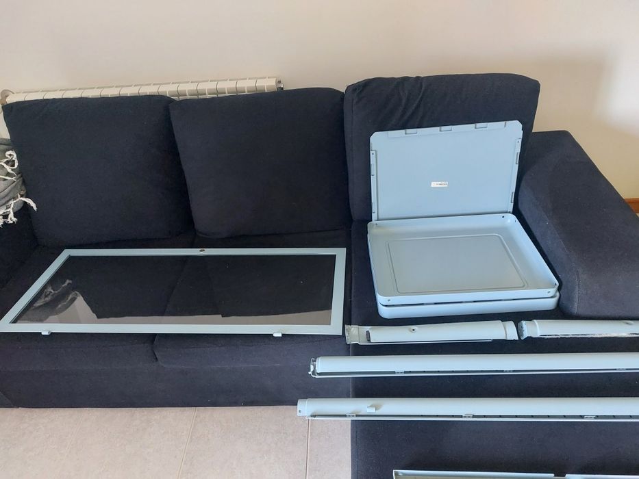 Vitrine ikea azul 150x40x50