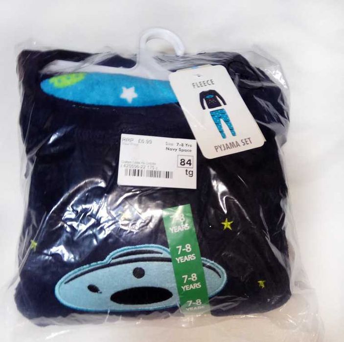 Пижама теплая флисовая летающая тарелка 5-7 лет