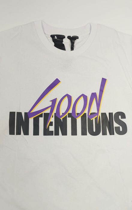 НАЛОЖЕНИЙ, Футболка Vlone Good Intentions, тишка влон белая/черная