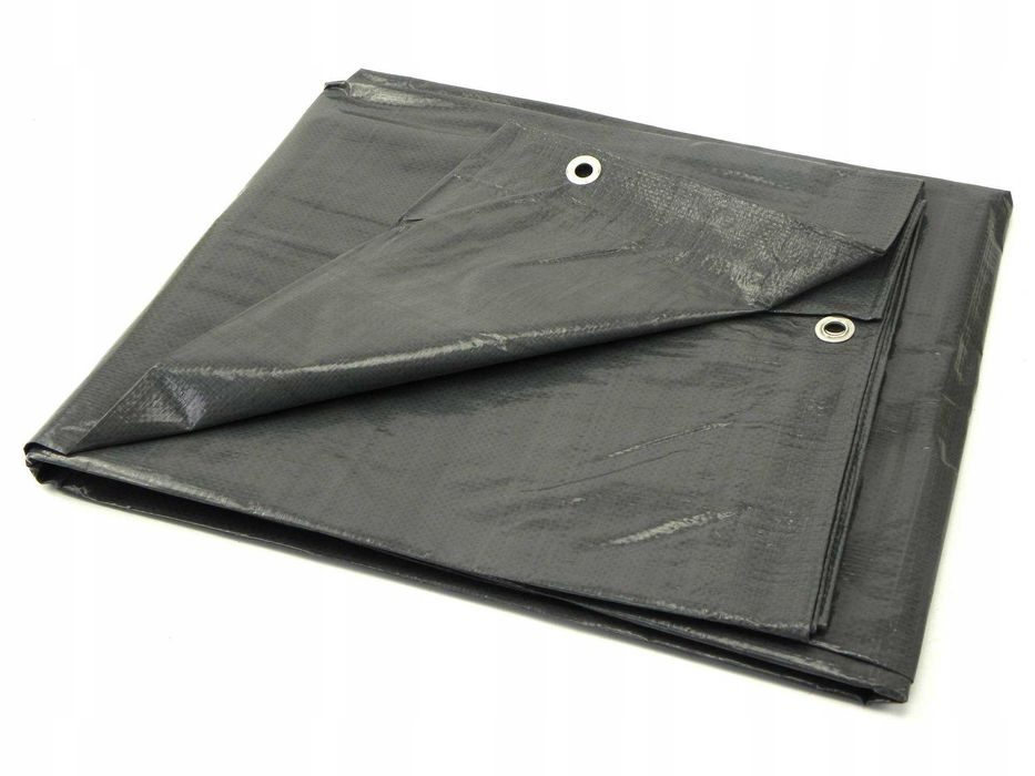 Plandeka szara gruba wzmacniana 3x3 m Powystawowa Outlet