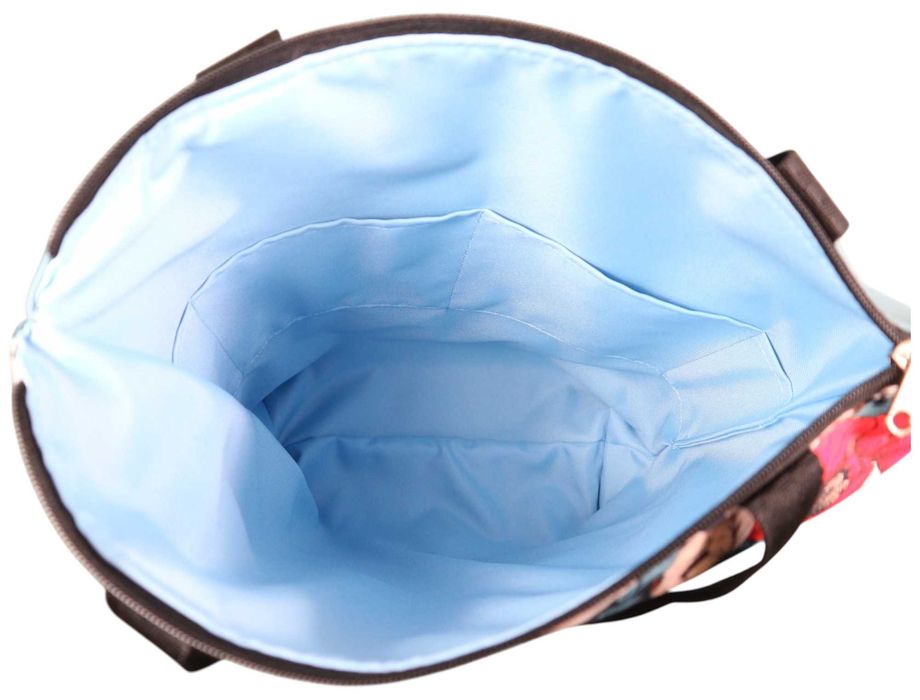 Torebka Shopper na zakupy kwiaty niebieski PL handmade
