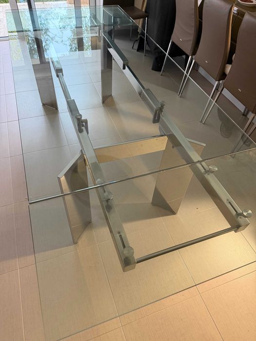 Mesa de vidro design italiano