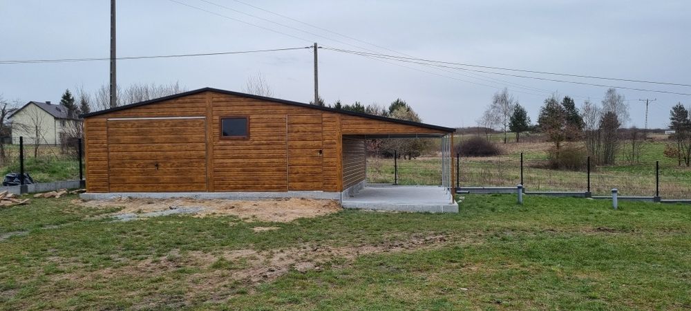 Garaz blaszak drewnopodobny 6x6 profil ocynk