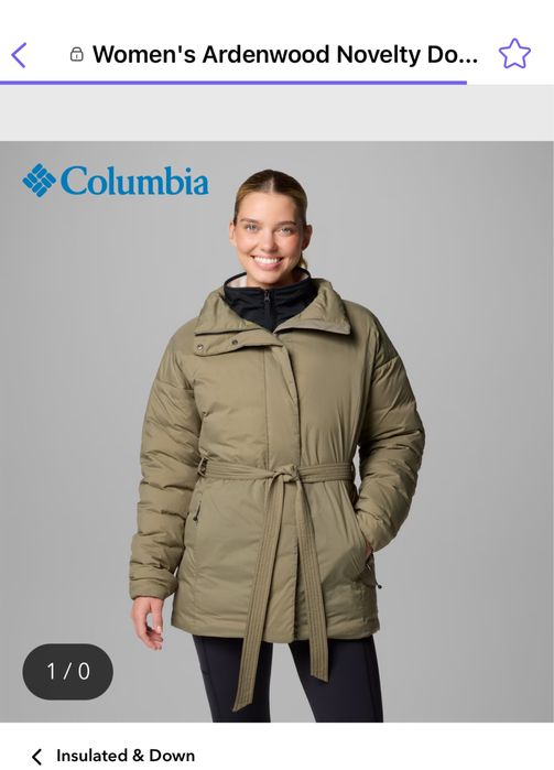 Пуховик columbia жіночий (s)