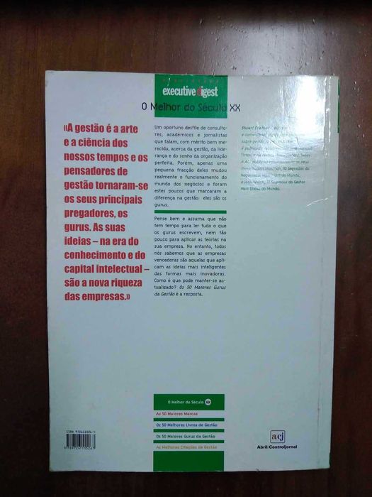 Livro - Stuart Crainer : Os 50 Maiores Gurus da Gestão