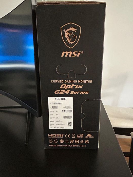 Monitor MSI Optix G24C4 23.6" 1920x1080px 144Hz 1 ms  Zaokrąglony