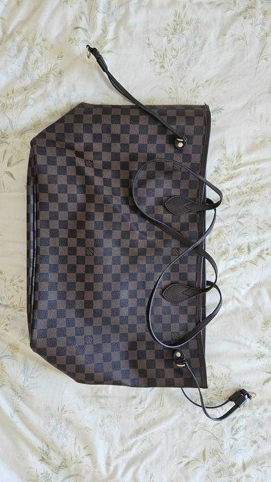Mala Louis Vuitton Neverfull GM em tela Damier Ebene