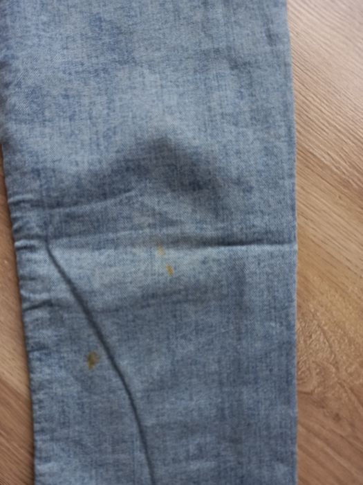 Spodnie damskie jeansy miękkie podwijane nogawki