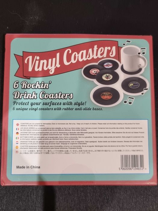 Podstawki w formie płyty winylowej Vinyl Coasters