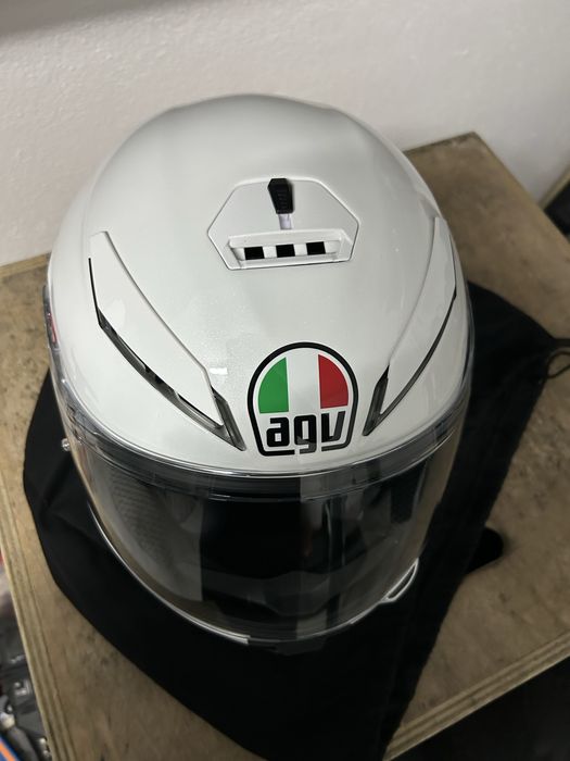 Capacete AGV K5 S MONO - Modelo : PEARL WHITE, Tamanho : S