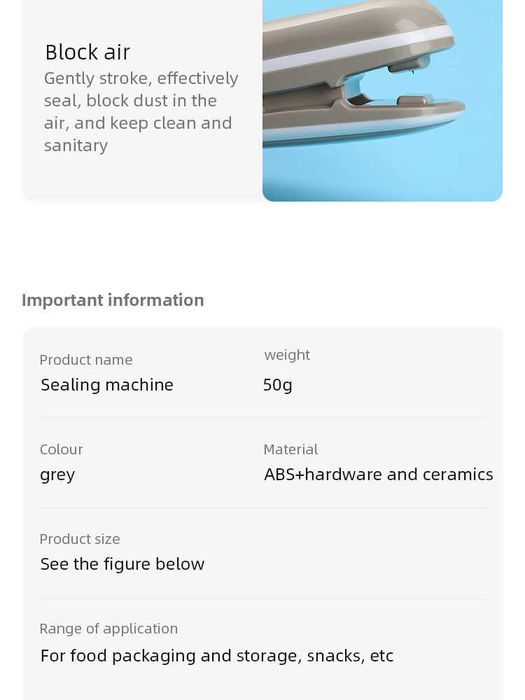 Mini zgrzewarka do opakowań z folii