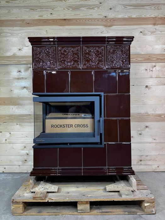 Piec kominek kaflowy narożny PORTO brązowy 13 kW EkoProjekt 2022