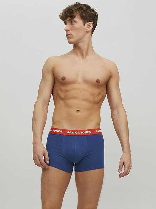 Męskie Bokserki 5-Pak JACK & JONES Jaclee Bawełniane Surf The Web XL