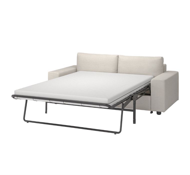 Sofá-cama 2lug, c/braços largos/Gunnared bege