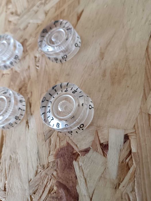 Guitar Control knobs 4pcs Transparent