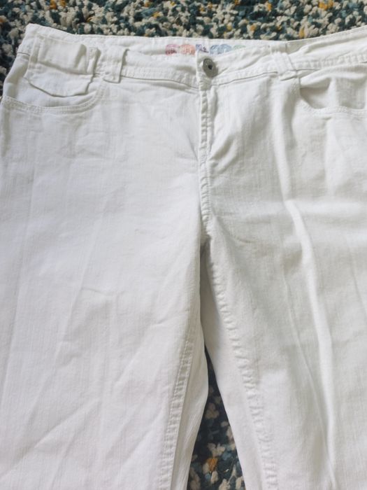 Spodnie damskie rybaczki jeansowe 42