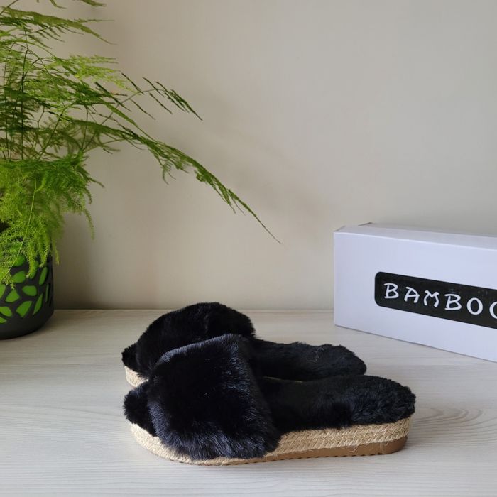 РОЗПРОДАЖ Тапочки шльопанці сланці хутряні BAMBOO рр.37-41