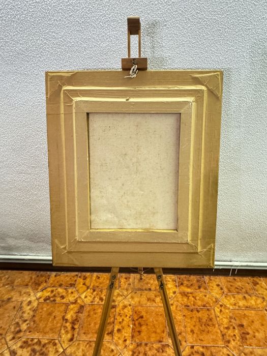 Pintura a óleo sobre tela, com moldura. Carmen H. 1970