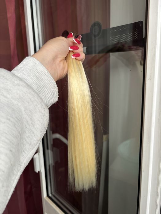 Натуральне волосся блонд 45 см