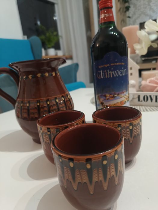 Gliniany zestaw do grzańca