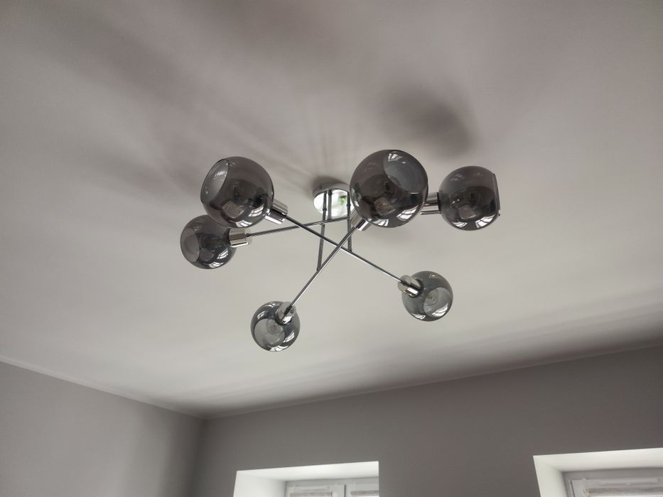 Lampa Wisząca Sufitowa Żyrandol Kule Grafitowe