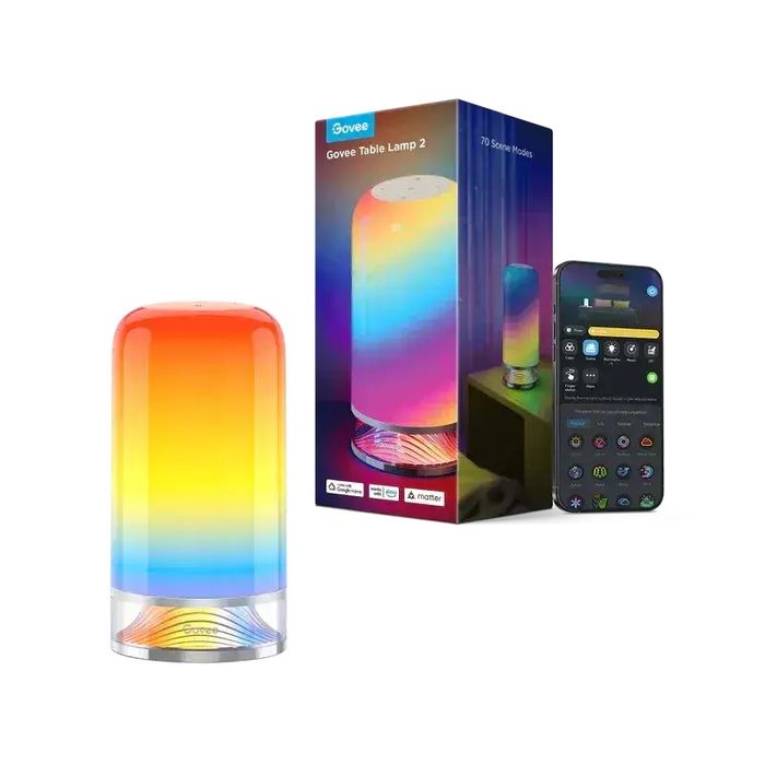 Настільний світильник розумний Govee H6022 Table Lamp 2, RGBICWW, WI-FI/Bluetooth, білий