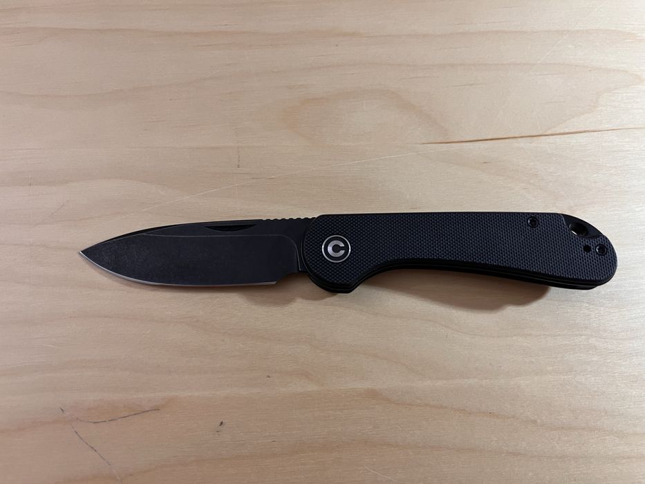 Nóż składany Civivi Elementum Slip Joint C18062AJ-1 Black Stonewashed, Black G10