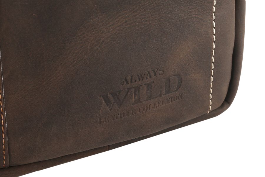 skórzana torba męska z długim paskiem na ramię - always wild