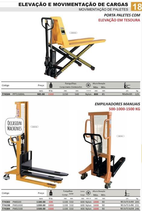 Empilhadores manuais