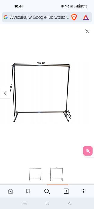 2 x stojak 150x150 na odzież