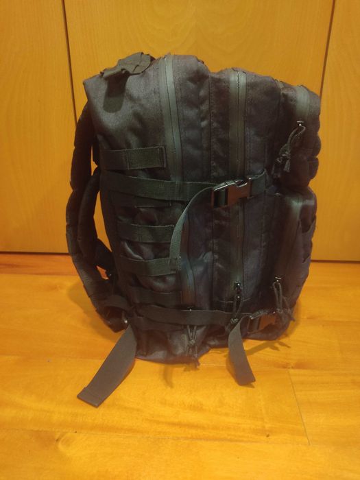 Mochila tática Zehnhase preta para caminhadas, campismo, etc.