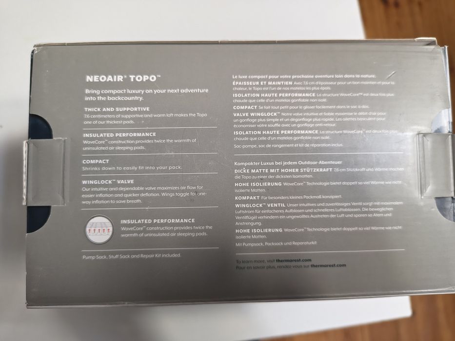 Materac dmuchany ThermaRest NeoAir Topo rozmiar R