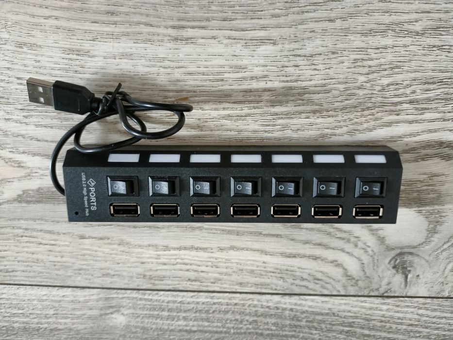 Hub USB Rozdzielacz 7 Portów Rozgałęźnik USB 3.0