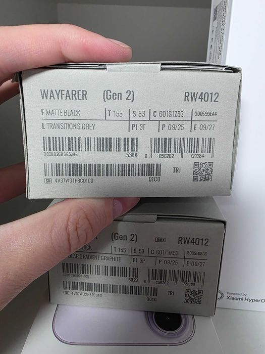 Ray-Ban Meta Wayfarer Gen 2 RW4012 | Clear to Grey | 53-22 | L | USA