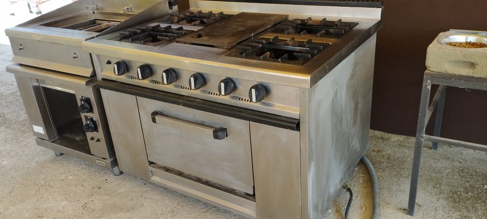 Fogão e churrasqueira Meireles verdadeiramente industrial a gás.usados