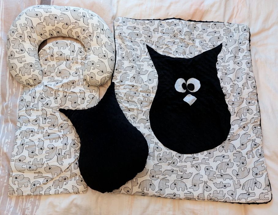 Mata i poduszki, poduszka rogal dla niemowlaka, dziecka, do wózka