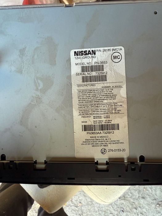 Оригинальная магнитола Nissan Sentra