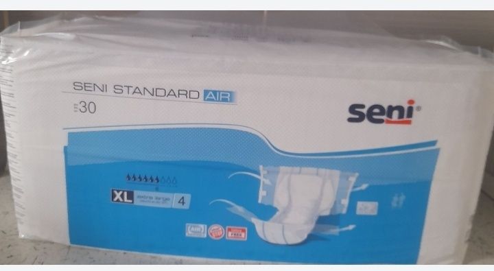 Підгузки для дорослих Seni standart air XL (4).  На 6 капель 30 шт.