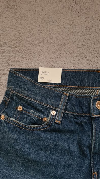 Jeansy Zara straight low waist 36