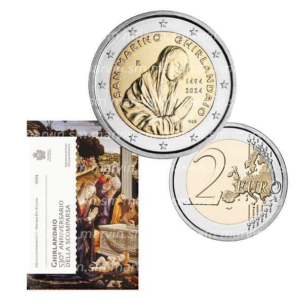 2 Euros 530 anos da Morte de Ghirlandaio San Marino 2024